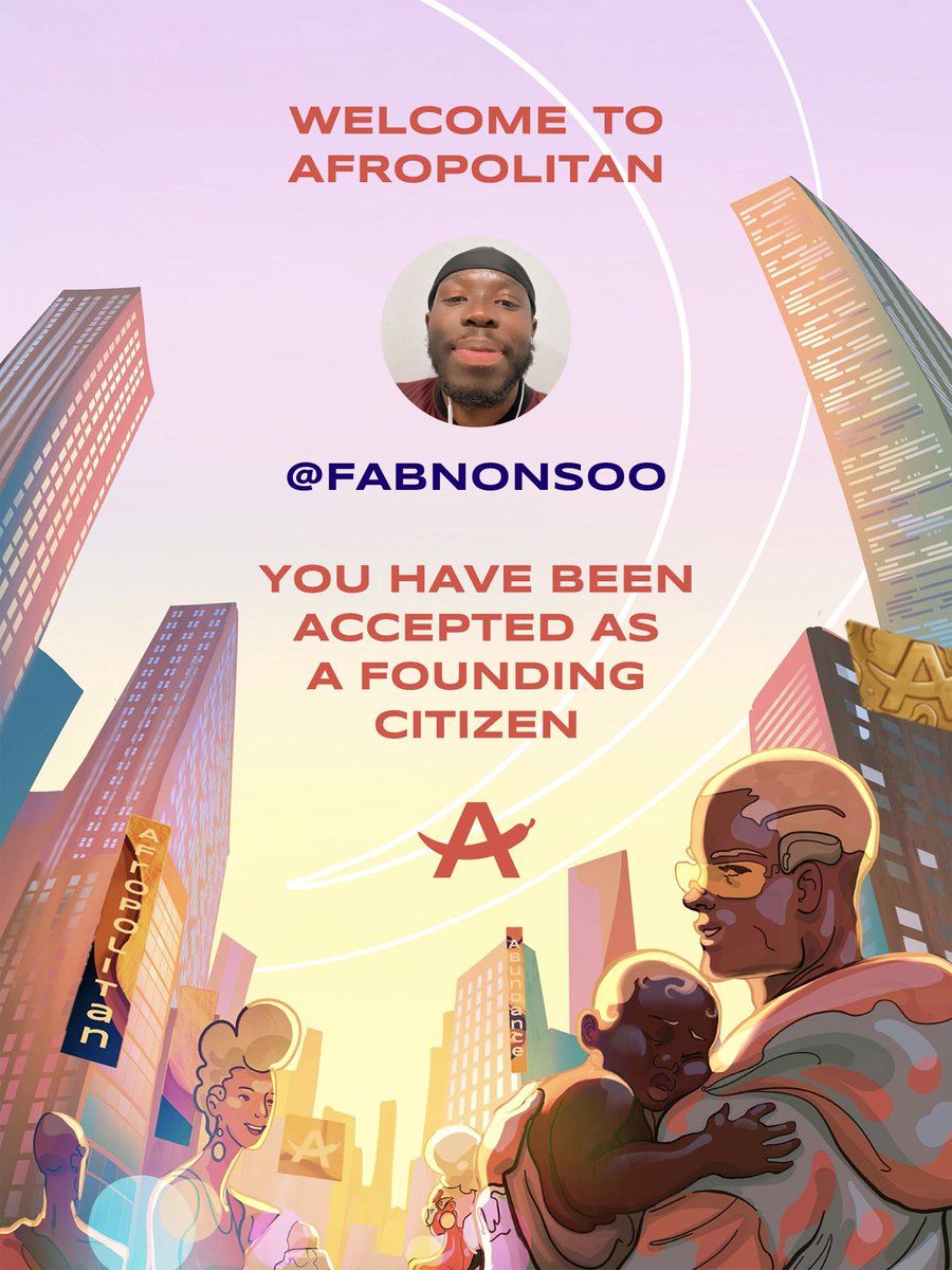 Afropolitanpass's tweet photo. Hey @FabnonsoO 

We are excited to let you know that you have been accepted as a founding citizen of @afropolitan https://t.co/Lie9tJxbC4
