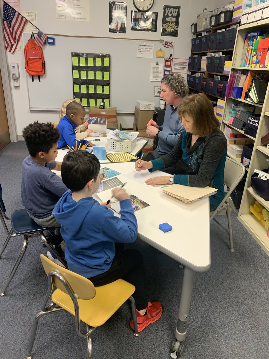 So fun to watch our first graders and Mr.B alongside Dr. Jan Richardson in their guided reading group @ Center Elementary engaging in job embedded PD . Our students are rockin this! ⁦@FSD145⁩