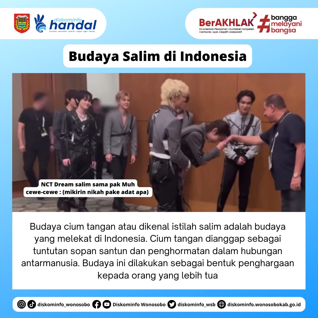 #SobatDiskom

Member NCT Dream salim sama Pak Muh. wooowww

Siapa yang disini kalo ketemu orang yang lebih tua salim kaya Dreamies?

Gimana sih budaya salim di Indonesia?
Yuk simak

#nctdream #pakmuh #fadil #nctdreamsalim #salim #dreamies #nctdreampakmuh #kpop
