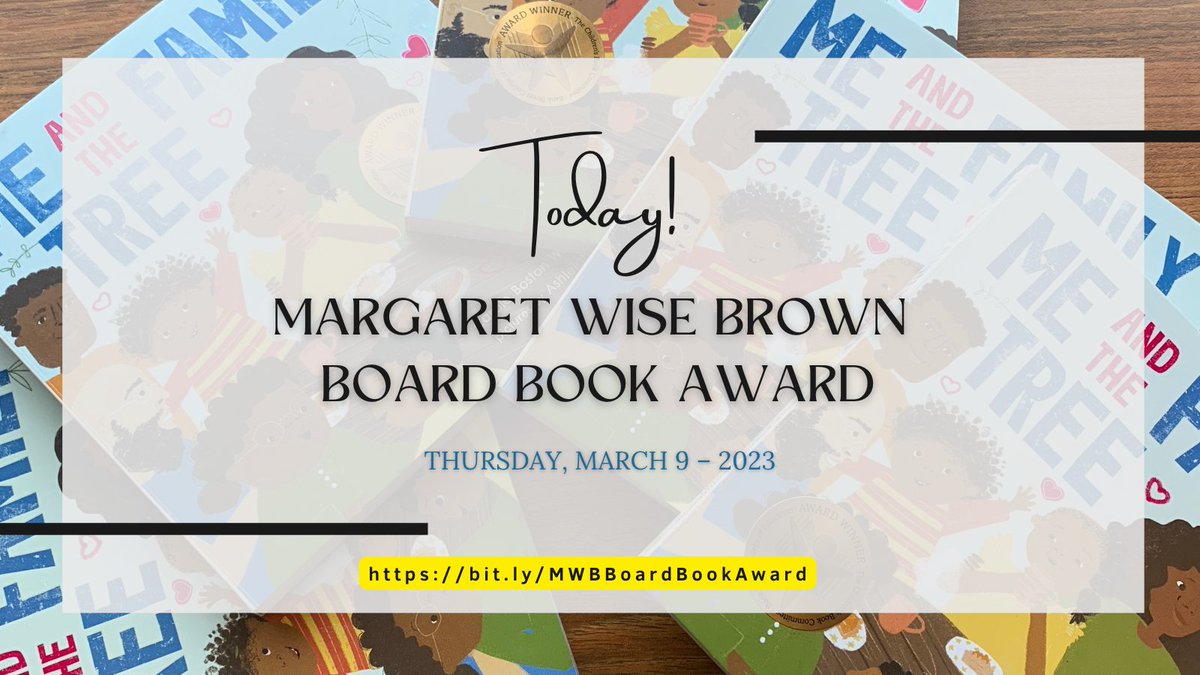 BankStreetLib's tweet photo. Today is the day, sign-up by 4PM - the inaugural Margaret Wise Brown Board Book Award. Visit https://t.co/o70dLPuce0 #MargaretWiseBrown #boardbooks #BankStreetLibrary #BankStreet #kidlit #BankStreetCCL #BankStreetCBC @bankstreetedu @poetweatherford @alishasevigny https://t.co/GhtDto64op