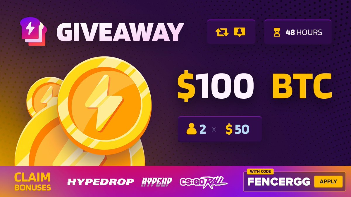 🪙 $100 #BTC #GIVEAWAY 🪙

To enter:
✅ Retweet &amp; like this tweet
✅ Follow us so we can DM you
✅ Tag a friend or two

2 winners announced in 48 hours,
Best of luck! 🤞