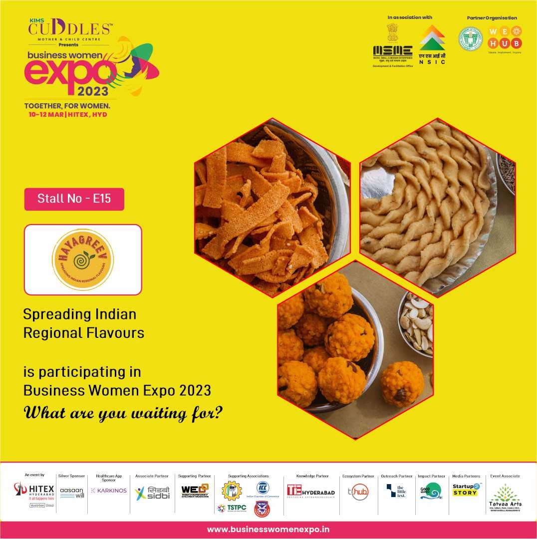 BWExpo_Hyd's tweet photo. Experience the authentic flavors of traditional Indian cuisine with Hayagreev at #WomenExpo2023. 

Their range of mouth-watering #foodproducts is made with the finest ingredients to bring you the true taste of India. 

Join the community: https://t.co/5wUp9huFdh

#Hayagreev https://t.co/4GLwZipprJ
