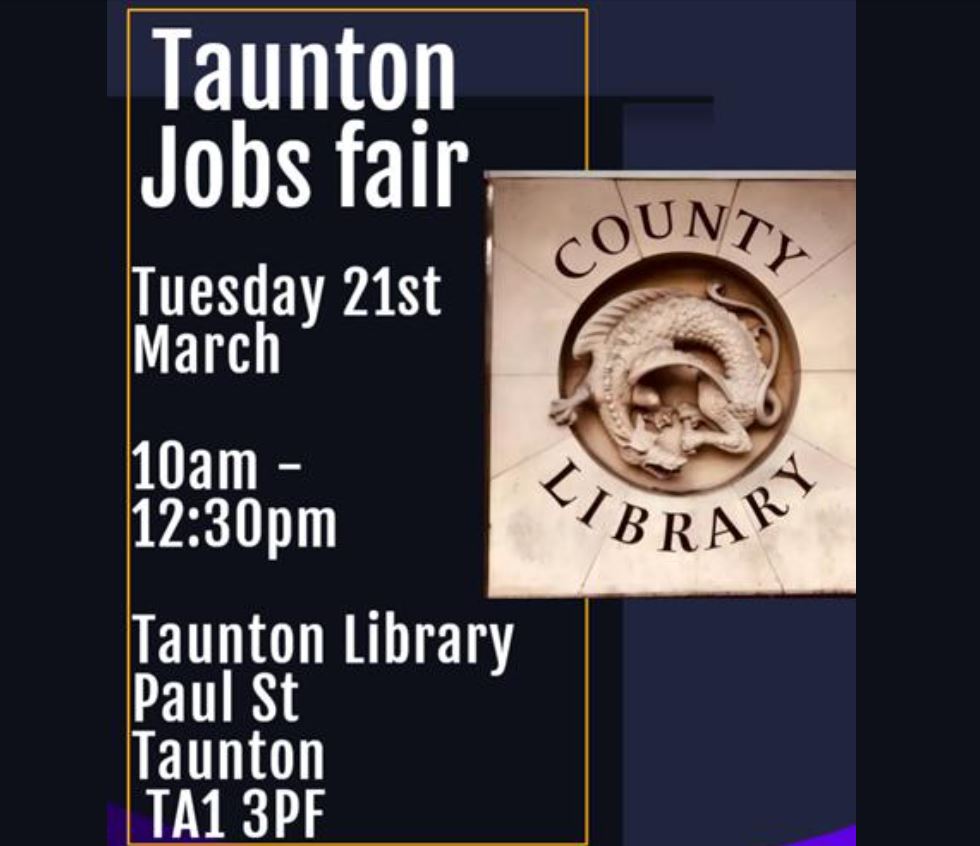 Somerset Libraries on Twitter along to the Taunton Jobs Fair on