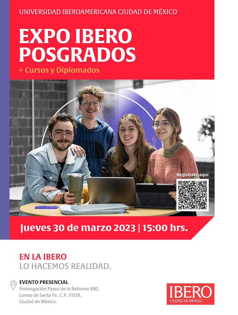 ¿Te imaginas obtener una beca del 20% para estudiar una Maestría, Doctorado o Especialidad?

En la IBERO lo hacemos realidad... ¡sólo tienes que asistir a nuestra #ExpoPosgradosIbero el 30 de marzo.

¡Acá toda la información!: bit.ly/3SSn04b