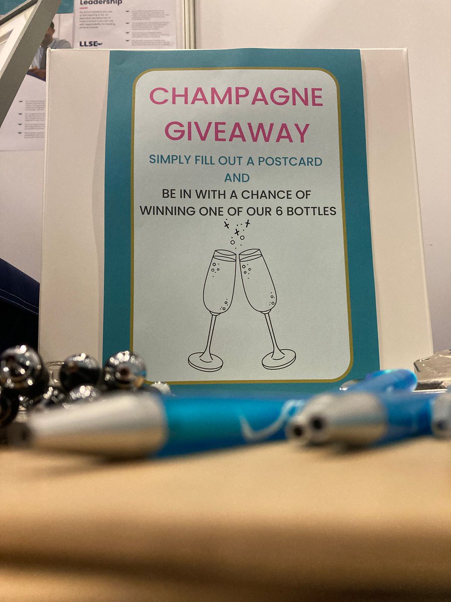 Did someone say Champagne... 🏃‍♀️🏃‍♂️(and it's not even 9am yet)😆
Get down to our stand 76 to be in with a chance of winning one of our 6 bottles we are giving away at this years #ascl2023 @ASCL_UK @ICC_Birmingham  #EmpoweringLeadership #LeadershipLearning #GotToBeInItToWinIt