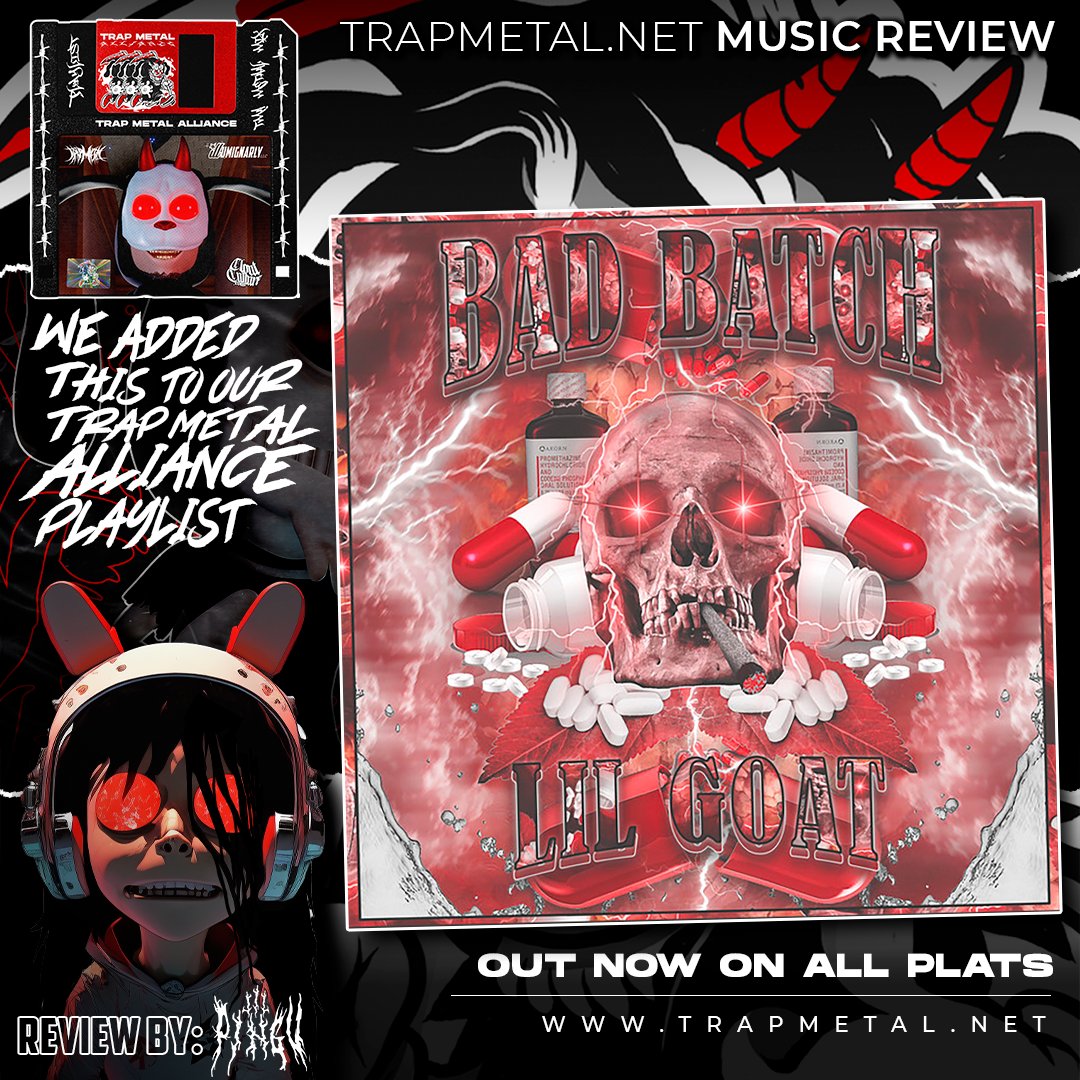 trapmetalmag's tweet image. LIL Goat is a budding artist that has recently released a new single: Bad Batch. Full review on instagram.com/p/Cpkx_zRJhUf/
or trapmetal.net
.
.
.
#trapmetal #screamrap #ragecore #phonk
