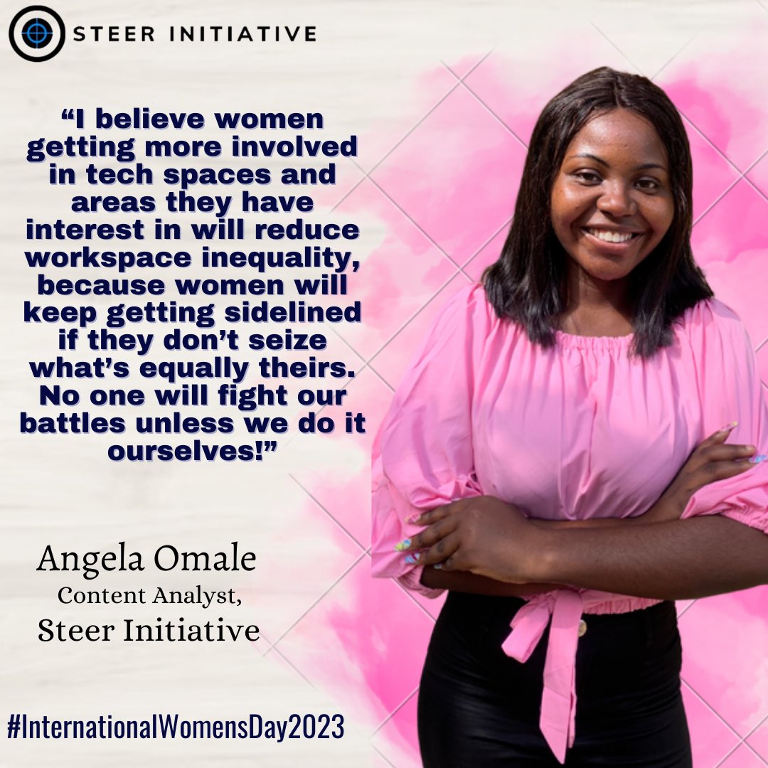 steerinitiative's tweet photo. It is time for women to take action.

In the words of Angela Omale; ‘women will keep getting sidelined if they don’t seize what’s equally theirs, because no one will fight their battles unless they do it themselves.’

We celebrate you today and always @iam_angiewrites 

#IWD23 https://t.co/ldKA0lFIeA