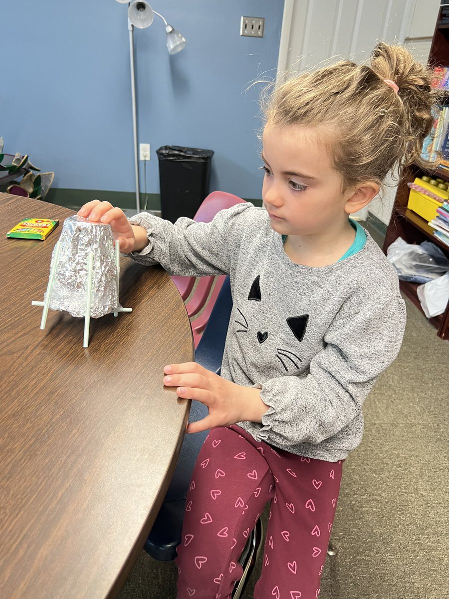 Awesome morning learning about Margaret Hamilton with my Kindergarten Ss. After making our  Lunar Lander, we tested how many times it could land accurately on the moon. #WomenInScience <a href="/carlyandadam/">Carly And Adam</a>