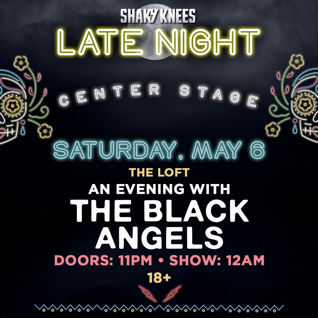 Shaky Knees Late Night, we can't wait to see you on May 6th!! Tix will go on sale tomorrow at 10am EST.