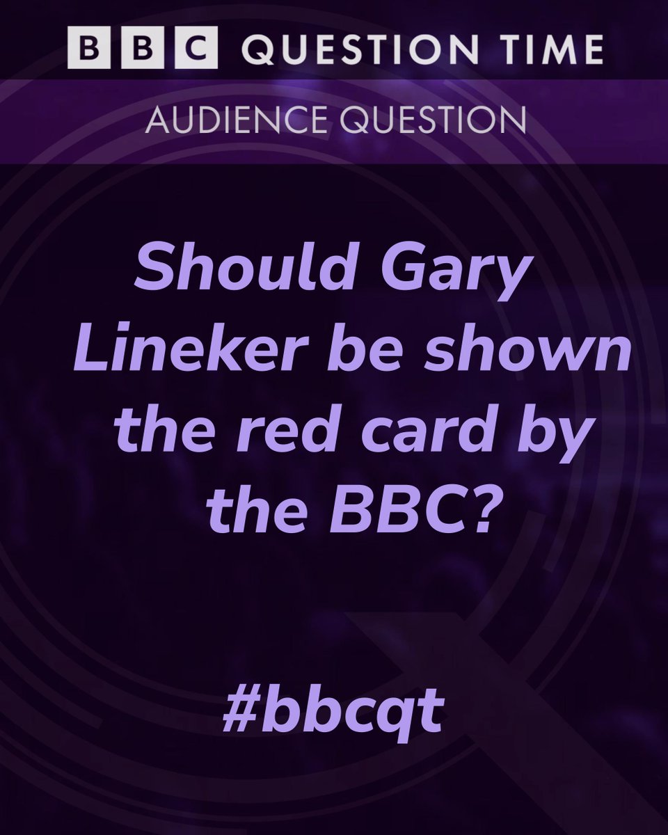 BBC Question Time tweet media