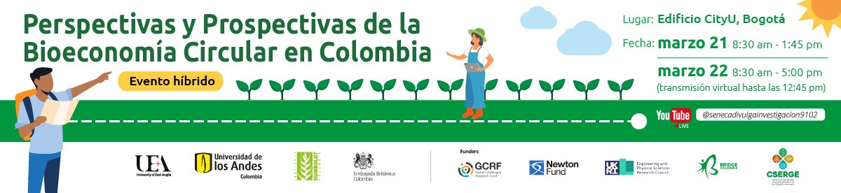 BRIDGE Colombia (@bridgecol) on Twitter photo Si quieres saber más sobre la Bioeconomía circular en Colombia, no te pierdan este evento. Marzo 21 y 22.
Registro 👉evento.uniandes.edu.co/es/bioeconomia…
<a href="/Uniandes/">Uniandes</a> <a href="/uniofeastanglia/">UEA</a> <a href="/inst_humboldt/">Instituto Humboldt</a> <a href="/UKinColombia/">Embajada Británica en Colombia</a> <a href="/ScienceisGlobal/">Prof. 🇮🇹🇺🇸🇨🇦</a>
#Bioeconomia Si quieres saber más sobre la Bioeconomía circular en Colombia, no te pierdan este evento. Marzo 21 y 22.
Registro 👉evento.uniandes.edu.co/es/bioeconomia…
<a href="/Uniandes/">Uniandes</a> <a href="/uniofeastanglia/">UEA</a> <a href="/inst_humboldt/">Instituto Humboldt</a> <a href="/UKinColombia/">Embajada Británica en Colombia</a> <a href="/ScienceisGlobal/">Prof. 🇮🇹🇺🇸🇨🇦</a>
#Bioeconomia