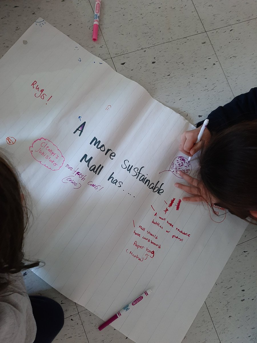 hanclarke_ocdsb's tweet image. "A more sustainable mall has..." The #GirlsWhoGame are brainstorming ways to design a mall that is better for the planet! We are excited for the challenge this term 🌎 @DellTech @MicrosoftEDU @intel @KatPapulkas @MsBurnsLearns #GirlsinSTEM #codingthefuture @OCDSB @BayshorePS