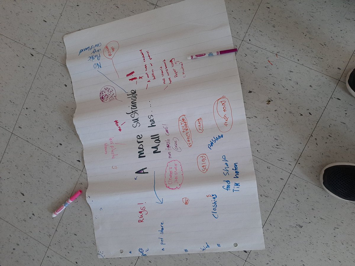 hanclarke_ocdsb's tweet image. "A more sustainable mall has..." The #GirlsWhoGame are brainstorming ways to design a mall that is better for the planet! We are excited for the challenge this term 🌎 @DellTech @MicrosoftEDU @intel @KatPapulkas @MsBurnsLearns #GirlsinSTEM #codingthefuture @OCDSB @BayshorePS