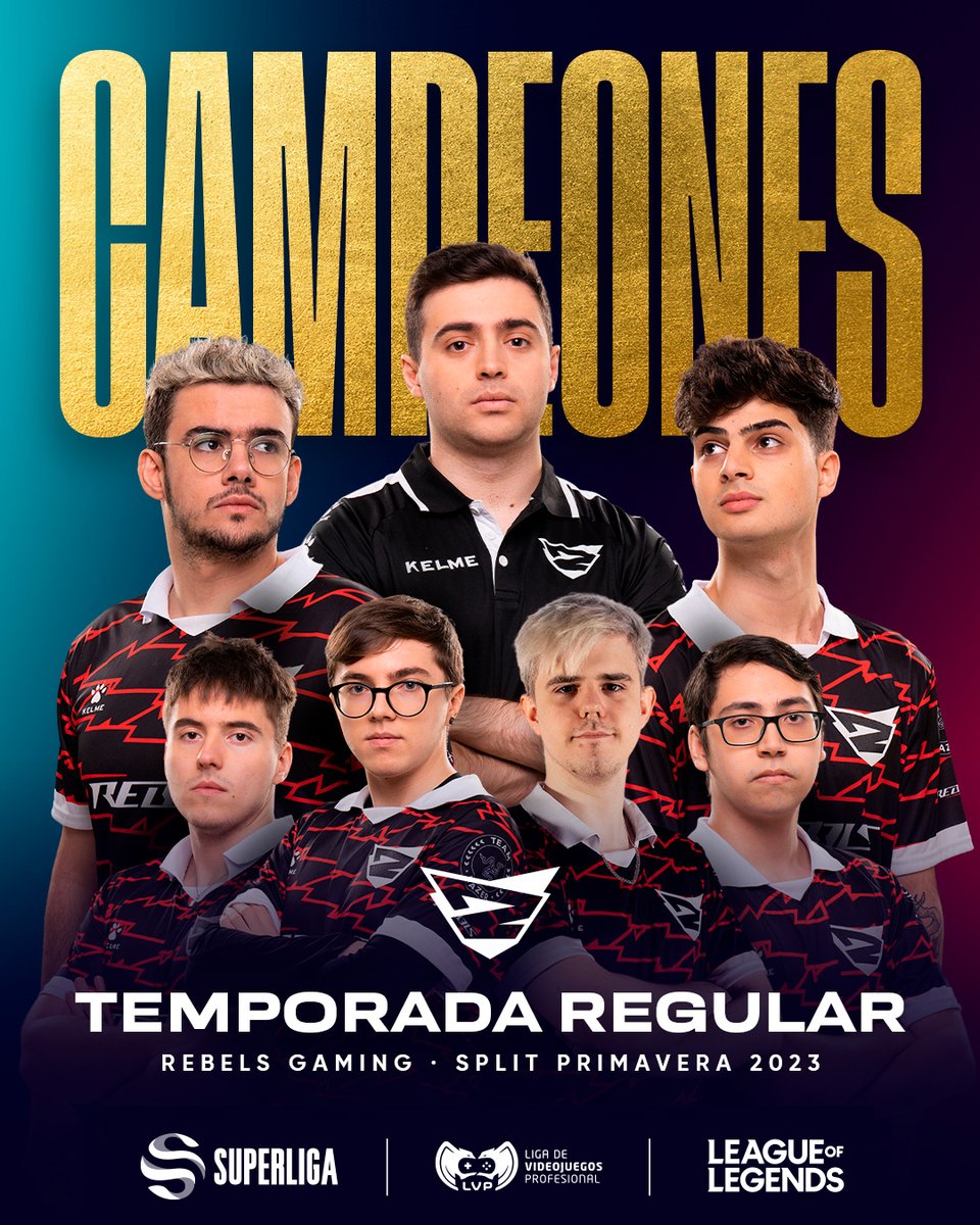 Desde 2ª hasta la victoria.

¡ENHORABUENA A <a href="/RebelsGaming/">Rebels Gaming ♦️</a>, CAMPEONES DE LA FASE REGULAR DEL SPLIT DE PRIMAVERA DE 2023 DE #SUPERLIGALOL!