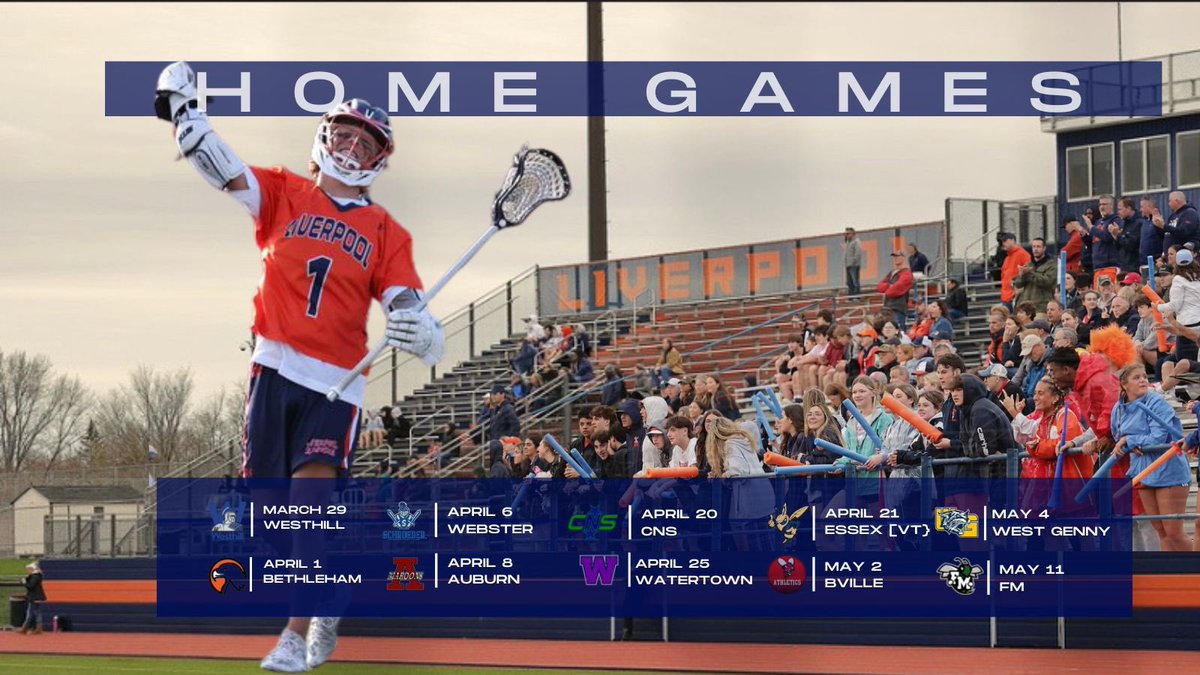 🏠2023 HOME SCHEDULE
📺Team1Sports.com
🎟️Ticket Spicket
☘️April 21 Gotta Believe Classic
📝May 4 Teacher Appreciation
🎓May 11 Senior Night