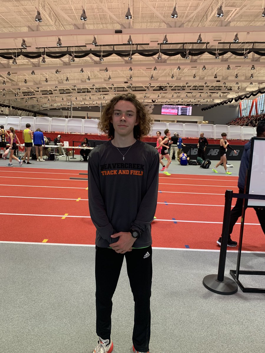 creekxc's tweet photo. Freshman Jackson Davis get ready to compete in Freshman mile #NBNationals . Watch live. He is in heat 5. Should be around 5:45 pm. Wearing 💚 to represent Hudson Lee. @bcreekathletics @BcrkSchools https://t.co/6UnLbSWxXu