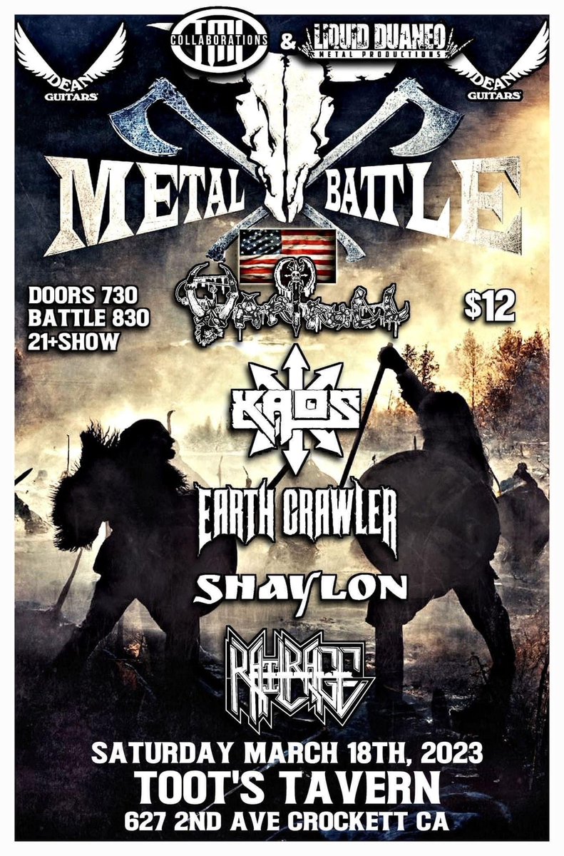 March 18th - Shaylon is ready for this epic battle! Come on out &amp; cheer us on for Wacken! ⚔️🎶🔥
Who's coming?