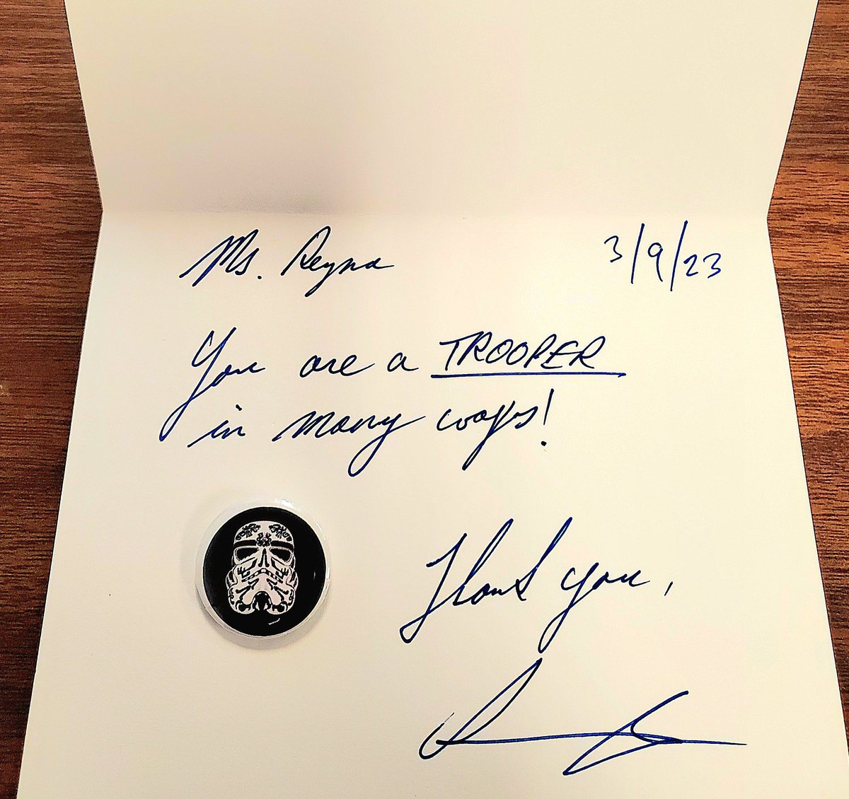 Apparently, someone thinks I am quite the trooper <a href="/MDJH_Panthers/">McDonald Junior High School</a>. Thanks to <a href="/geserna1/">Giovanni E. Serna</a> for the recognition 😊