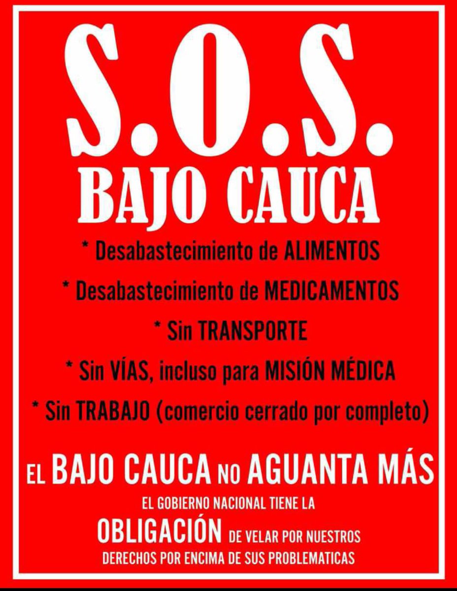MarioHerreraT's tweet photo. #SOSBajoCauca #ParoMinero @petrogustavo https://t.co/xbYKlaVPrH