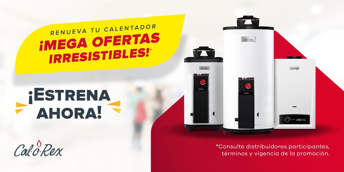 ¡El confort de Calorex te está esperando con mega ofertas irresistibles!  🤩

Consulta distribuidores participantes y encuentra tu nuevo calentador en: calorex.com.mx/promociones