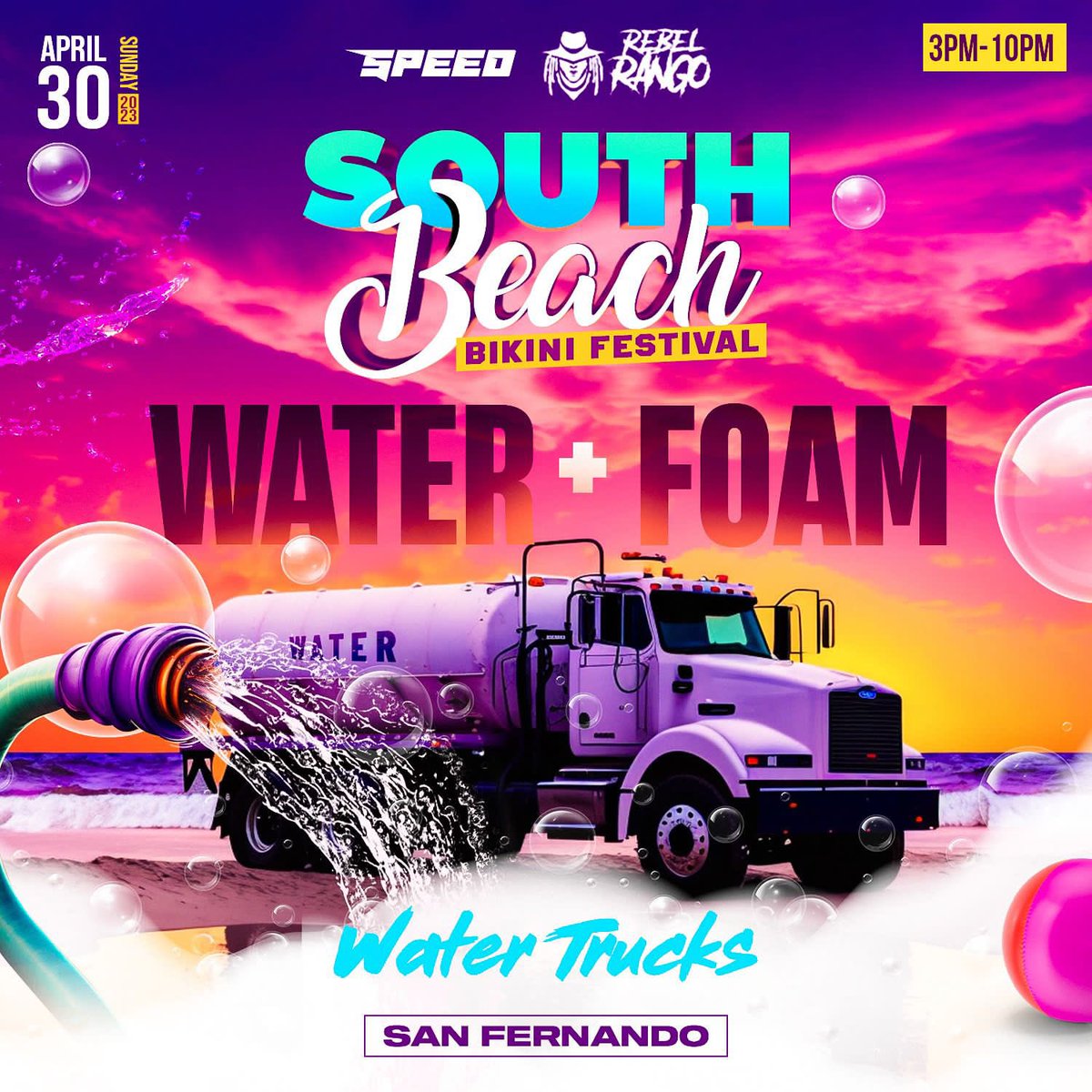 💦 LET GO THE WATER💦 
🫧 LET GO THE FOAM 🫧 

 🏖 SOUTH BEACH 🏖 
📍SUN.APR.30TH📍 
🕰 3pm-10pm 🕰 
🔊 SAN FERNANDO 
☑️COOLERS
•Bikinis•Water Trucks•Foam Cannons•

🐦 Early bird $200 (40% SOLD OUT)
1️⃣Tier 1 $250
•Anand Low Price Supermarkets 
Debe, South Park, Fyzabad