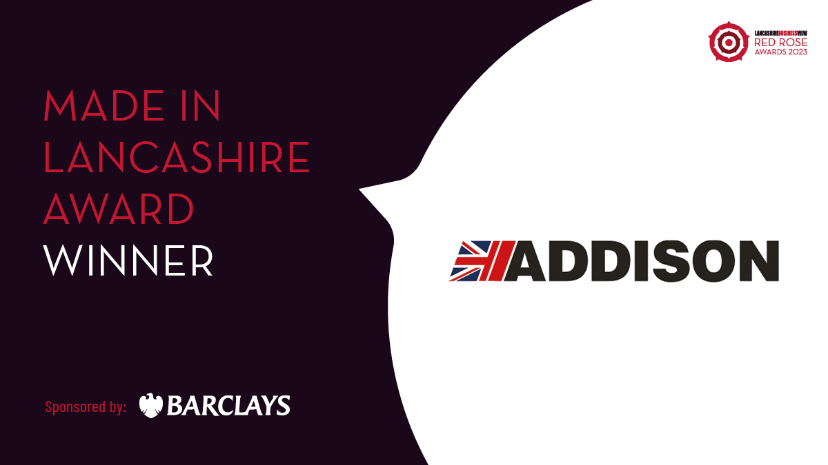 🌹 The first Red Rose Award of the evening is the Made in Lancashire Award, sponsored by Barclays Corporate Banking.

The winners are @AddisonPrecLtd  👏

Huge congratulations!

#RRA23 #RedRoseAwards #LancashireBusiness
