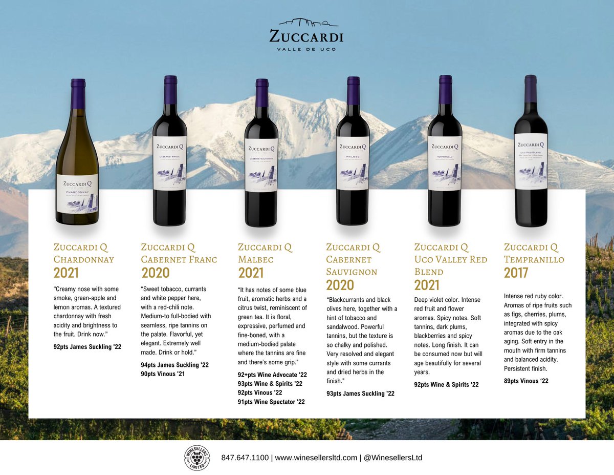 These new Zuccardi Q vintages earned some very impressive scores from James Suckling! 
<a href="/ZuccardiWines/">Zuccardi ValleDeUco</a> #JamesSuckling