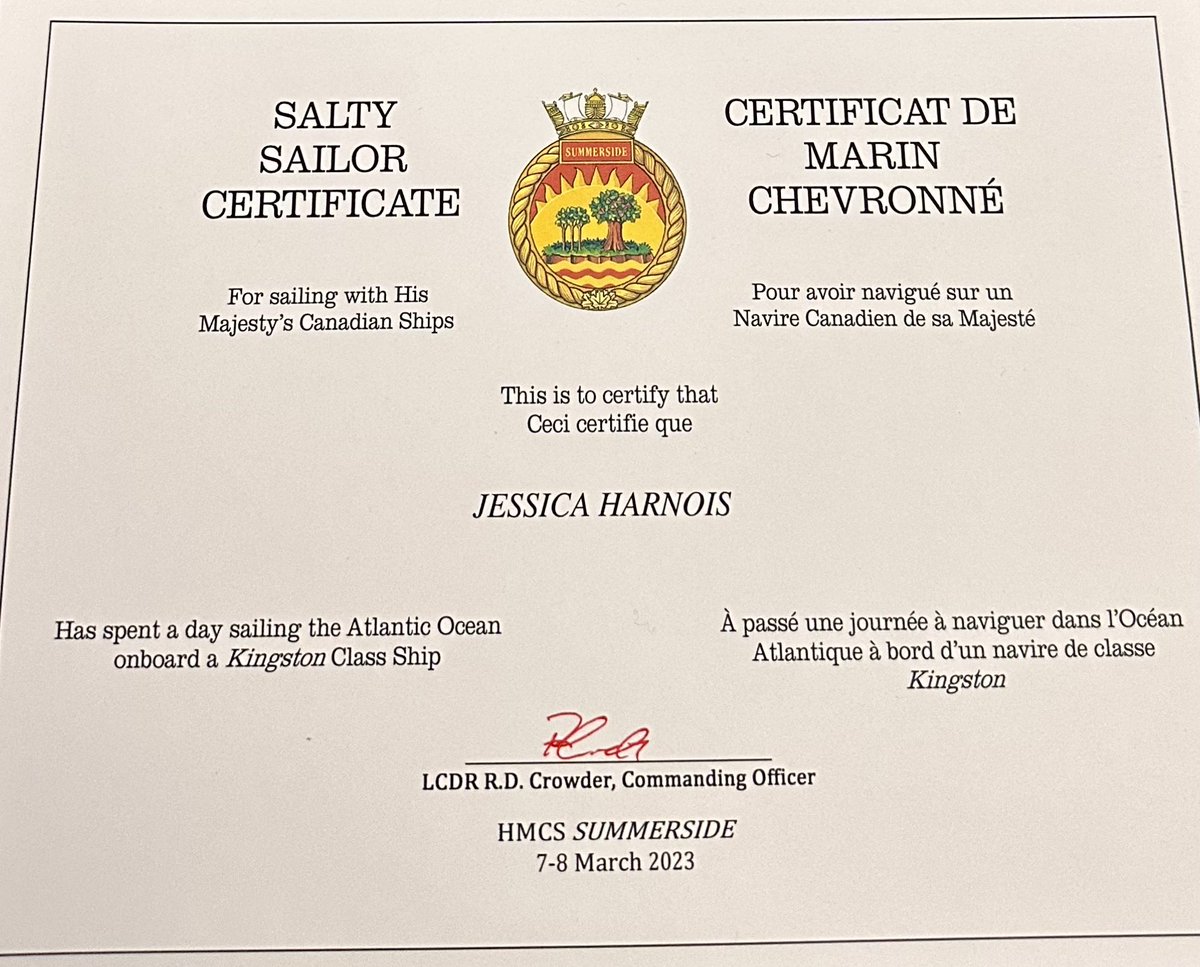 Quel honneur d’avoir fait la formation ‘Leaders Canadiens en Mer’ <a href="/marineroyalecan/">La Marine canadienne</a> C’était notre ‘training’ à titre de leaders pour @institutdeleadership @bpw_montreal Merci pour ce moment inoubliable et absolument unique! 🫶 #leadership #training #navy #canada #halifax