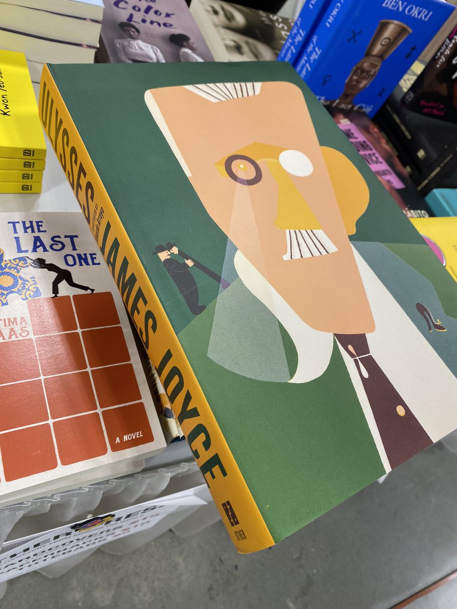 nj140's tweet photo. @otherpress very cool catalog and friendly staff at #AWP23 Look at that illustrated Joyce. What a beast! https://t.co/5UjEUQuDo4