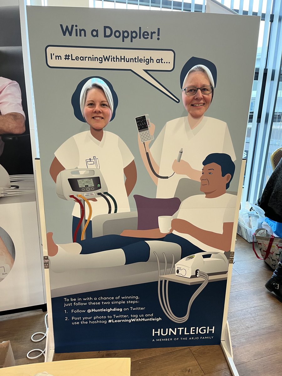 PUNC20_SarahJ's tweet photo. Had a great day at the Wound Care Conference in Exeter. Thank you to JCN for organising. We all had a fabulous day and learnt lots. #learningwithhuntleigh #punc14 #punc20 #jcnexeter #plymuni https://t.co/lj0yy0PfOH