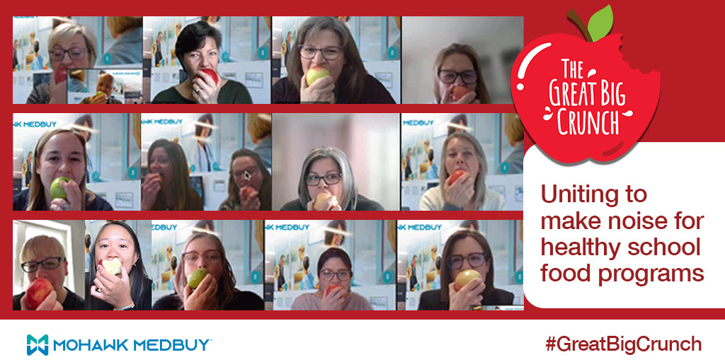 #GreatBigCrunch – making noise for healthy school food programs!

Through #MEALsource, #MohawkMedbuy supports the nutritional wellbeing of students across Ont. Today, #TeamMMC is crunching together for healthy school food. #NutritionMonth #NourishKidsNow