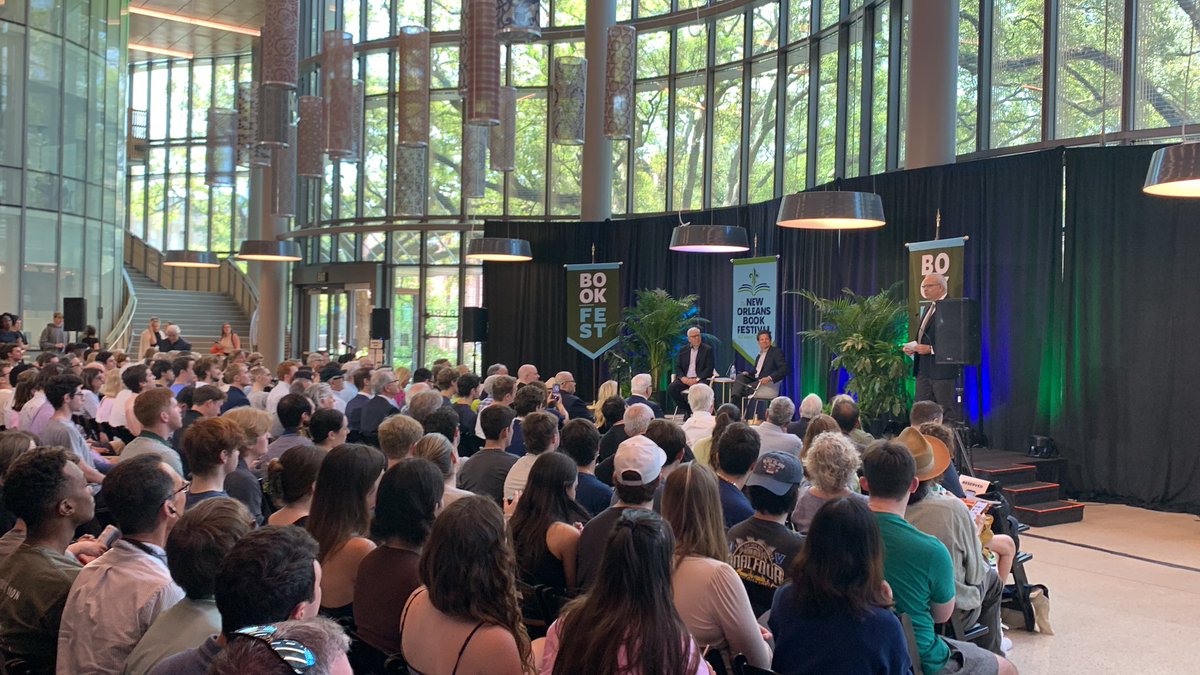 #BookFest kicks off with David Rubenstein being interviewed by Gary Ginsberg. “How do you find time to do it all?”

“I enjoy every single one of the things I do, and so in every moment, I try to pursue things that I believe will result in time well spent.”