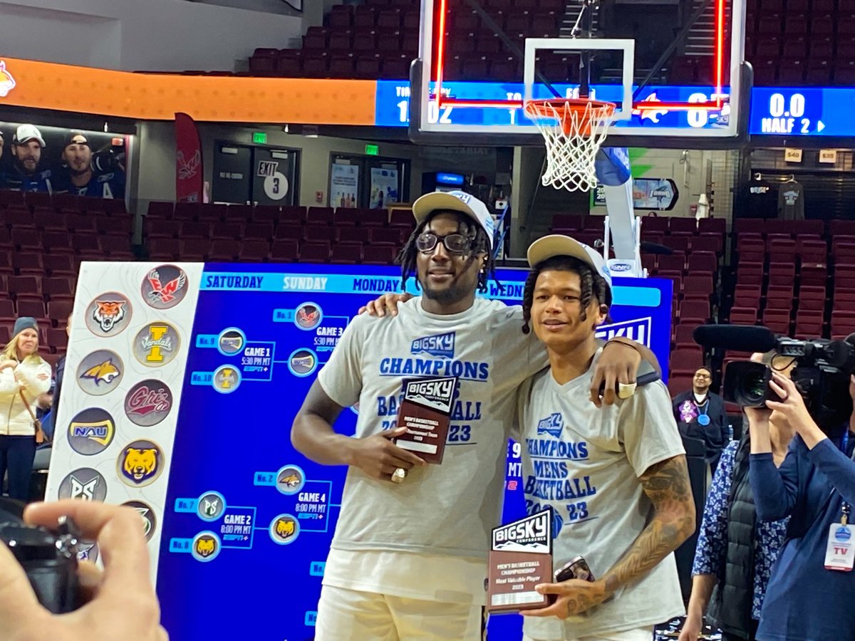 MTStateAlumni's tweet photo. Happy #FactFriday everyone! This week's fact goes out to the @MSUBobcatsMBB team:
For the first time in program history, the Bobcats have won back-to-back Big Sky Conference championships. What seed do you think MSU will draw on Selection Sunday? Comment below!
#msuaf #bobcats https://t.co/LuVPGmX0RQ