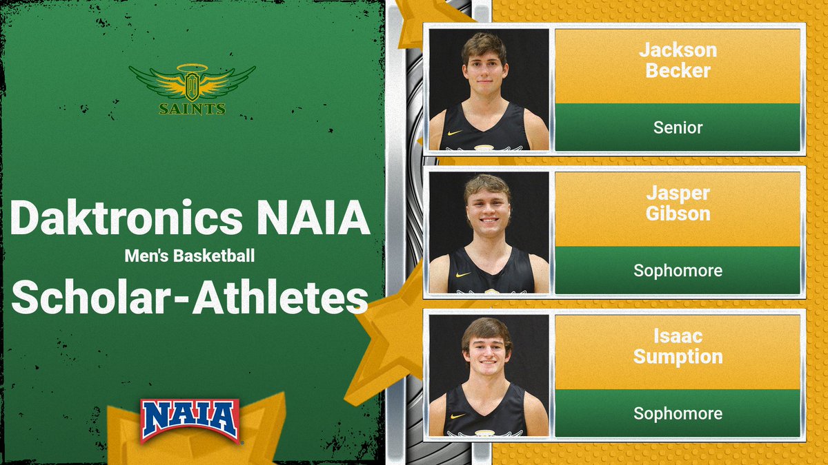 Daktronics NAIA Men's Basketball Scholar-Athlete Release: pcsaints.com/article/3230 🔰🏀🔰 @PCSaintsMBB