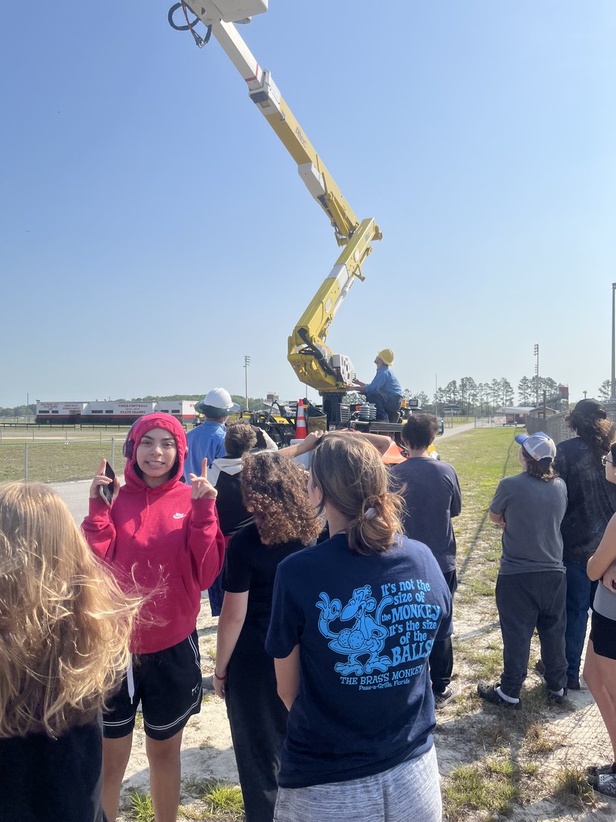 Thank you to Dusty Echols and Clay Electric for an awesome pole yard demonstration with the Power Generation Academy students at Dunnellon High School.  We appreciate all you do for our students! 🐾🐾 <a href="/Martins_Marvels/">Wade Martin</a> <a href="/DunnellonHigh/">Dunnellon High</a> <a href="/ClayElectricCo/">Clay Electric Co-op</a>