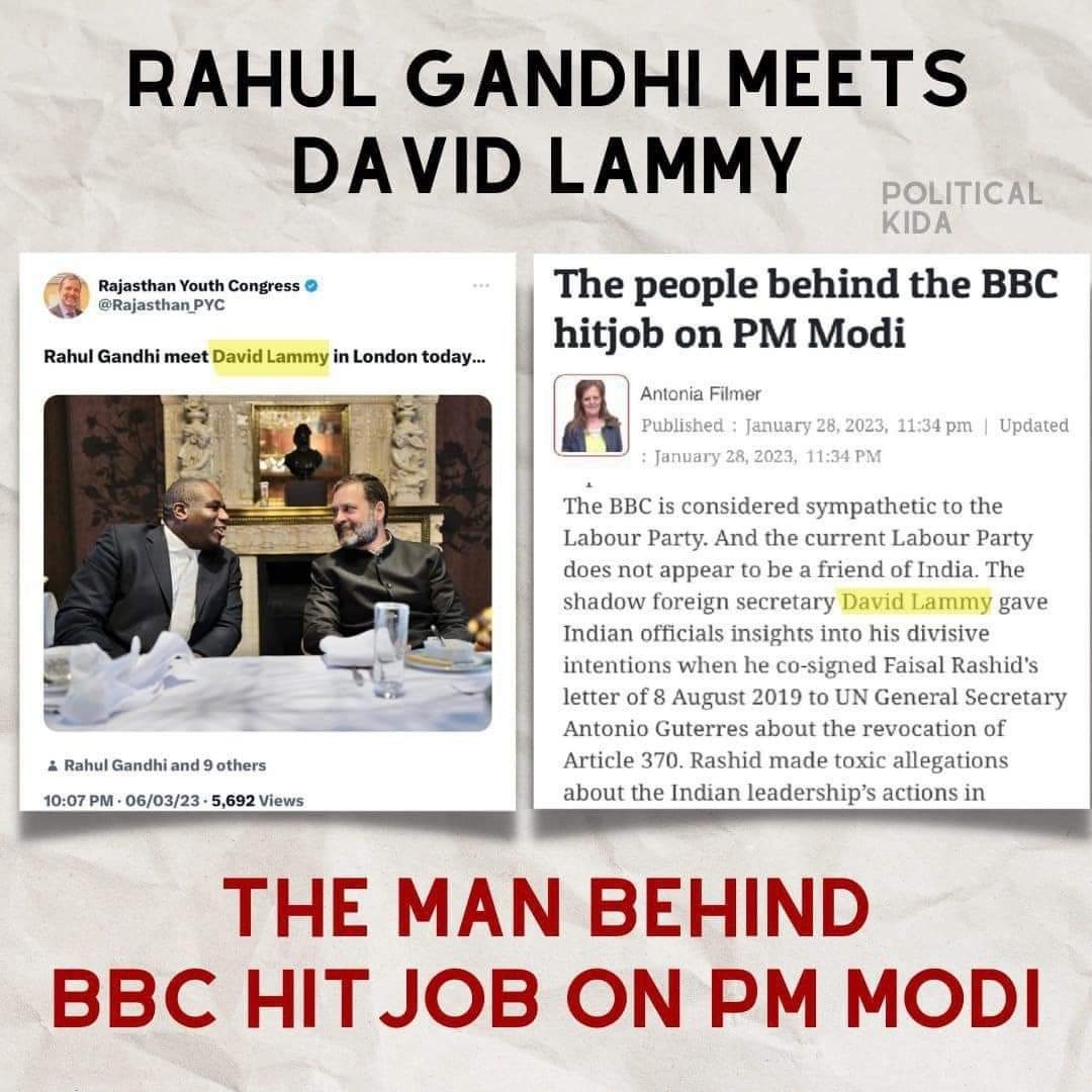 INSIGHTUK2's tweet image. .@RahulGandhi is fully exposed. Did he meet the man behind #BBCDocumentaryRow @DavidLammy to thank him for peddling fake propaganda or did they discuss about their next Propaganda article to spread through @BBCNews channel? @BBCWorld is misusing license fees
#DefundTheBBC