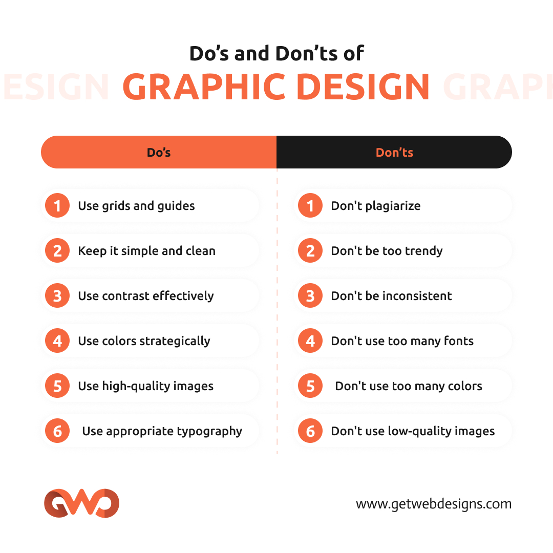Get_Web_Designs's tweet image. 🔥Do&apos;s and Don&apos;ts of Graphic Design🔥
.
👉👉Follow us @Get_Web_Designs  for more updates!
.
.
#graphiccreativity #graphicdesignservice #graphicdesigntrends #graphicillustrationdesign #graphictips #graphictipsandtricks #graphictrends #graphicdesign #graphicdesigner #logodesigners