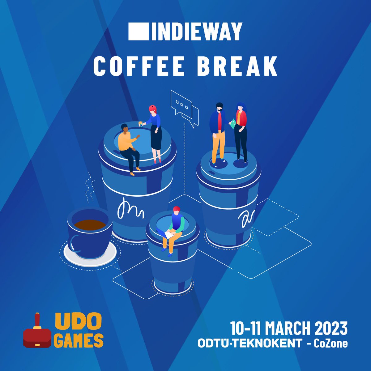 IndiewayTR's tweet photo. Udo Games sponsorluğunda kahve molamızda bize katılın. 10-11 Mart’ta ODTÜ Teknokent - CoZone’da buluşalım!
Join us on our coffee break sponsored by Udo Games. Let’s meet at METU Teknokent - CoZone on March 10-11!
#indiewaymarch #odtuteknokent #cozone #b2bmeetings #coffeebreak https://t.co/WZ3s7Kybwb
