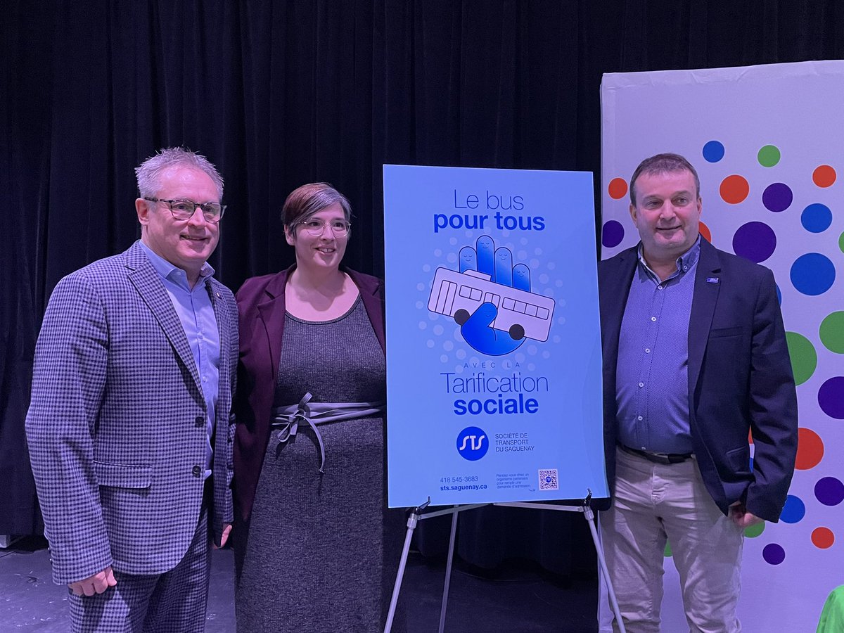 atmlapige's tweet photo. 🚎 Jeudi matin, la Société de transport du Saguenay (STS) a annoncé la mise en place d’une tarification sociale.

🗣️ « On espère aller chercher une nouvelle clientèle avec ce format », a annoncé le président de la STS, Claude Bouchard. https://t.co/xevozZzmul