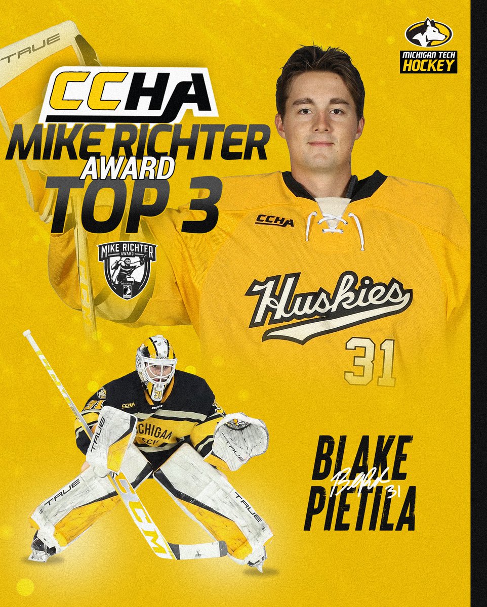 Blake Pietila has been named a top three Mike Richter Award Finalist. #mtuhky #FollowTheHuskies

📝michigantechhuskies.com/sports/mice/20…