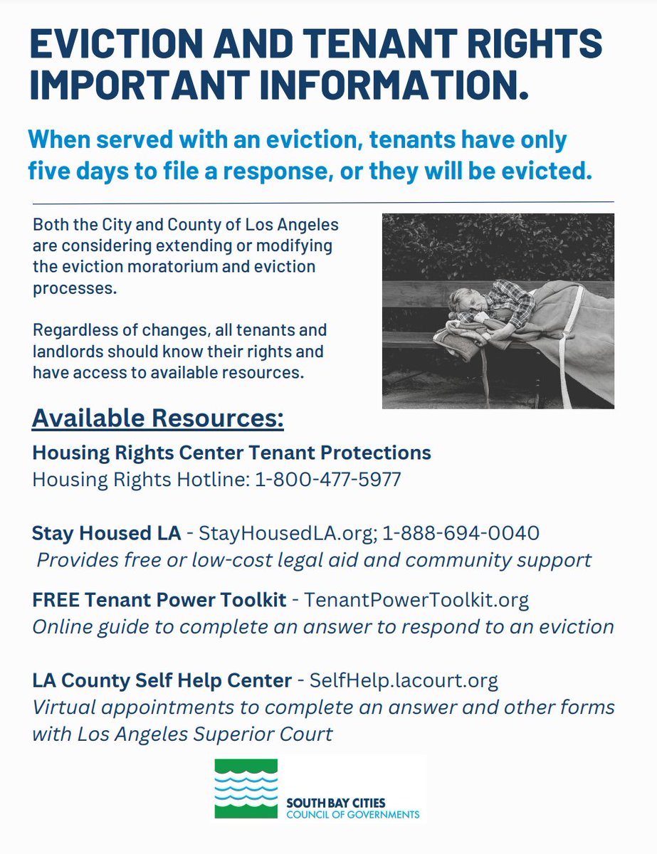 ⬇️⬇️

Important resources available for all tenants currently in the process of eviction. 

You have rights!!