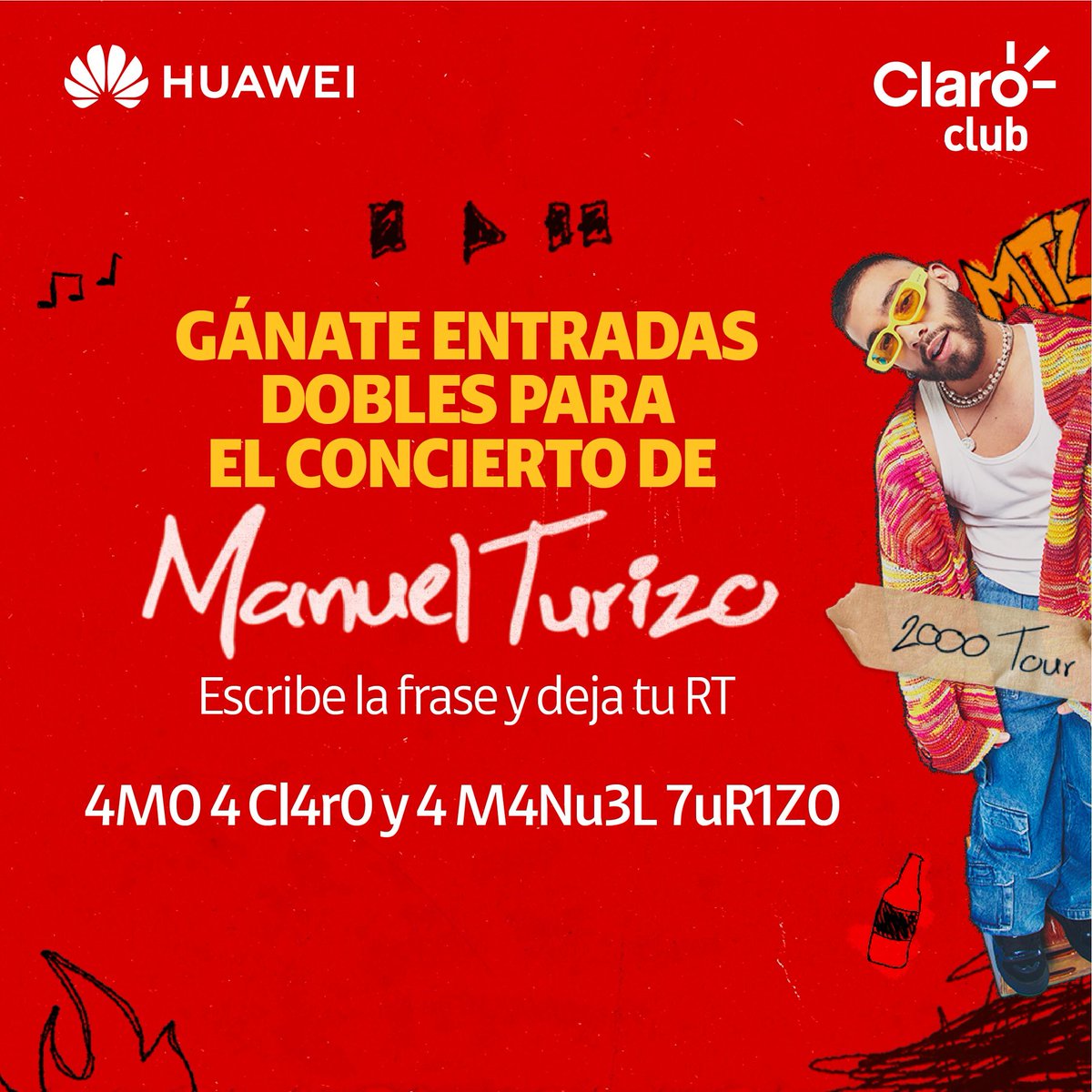 claroelsalvador's tweet photo. 🎶🎵🙊ANDO REGALANDO ENTRADAS POR LOS HILOS DE TWITTER 🎶🎵🙊

HOY si gente, es momento de participar. Deja tu respuesta en los comentarios utilizando el #ConciertoClaroYHuawei. MUY IMPORTANTE DEJAR TU FAV Y RT en el Tweet . https://t.co/tsZOgCJqFX