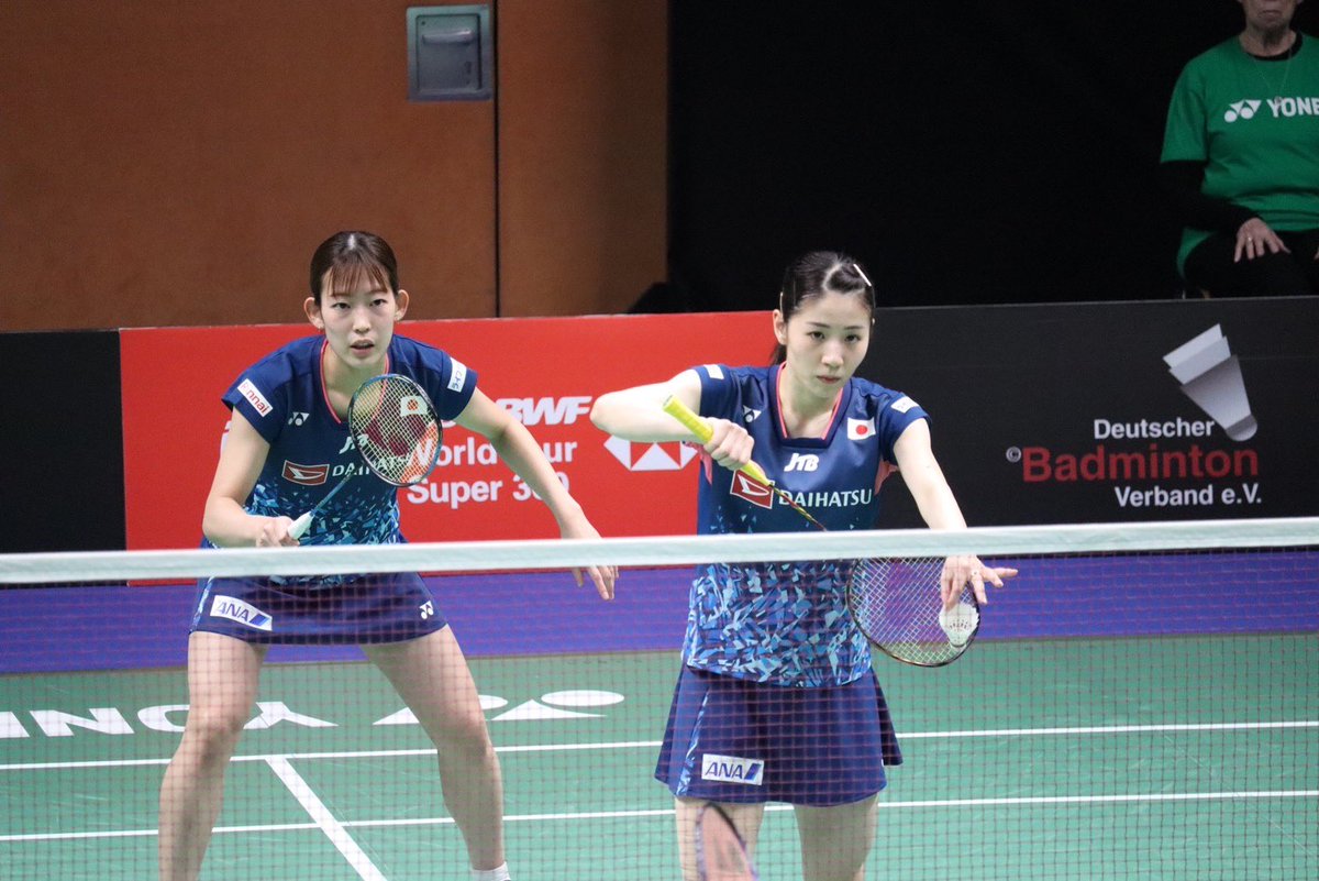 saishunkan_bd's tweet photo. 3/9ドイツオープン2023女子ダブルス２回戦、志田/松山- Stine KUESPERT/
Emma MOSZCZYNSKI(ドイツ)は2-0で勝利しました。

応援ありがとうございました。 https://t.co/OVshdsMVTu