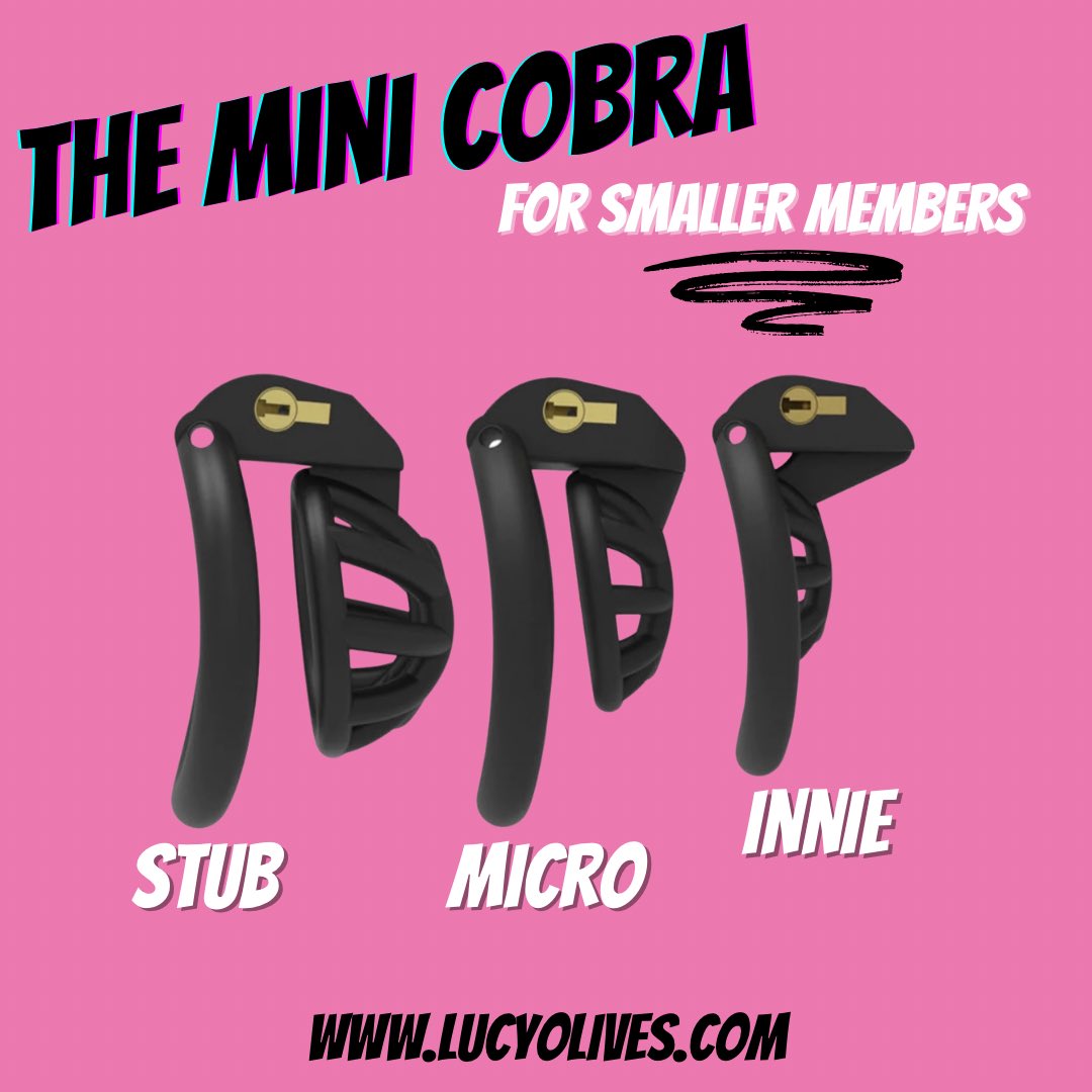 LucyOlivesStore's tweet photo. The Cobra Cage in MINi!!! 
Perfect for teeny tiny clitties! 🤏
Available on our website now https://t.co/8pBZMgg0iq https://t.co/gCDZhPokGk
