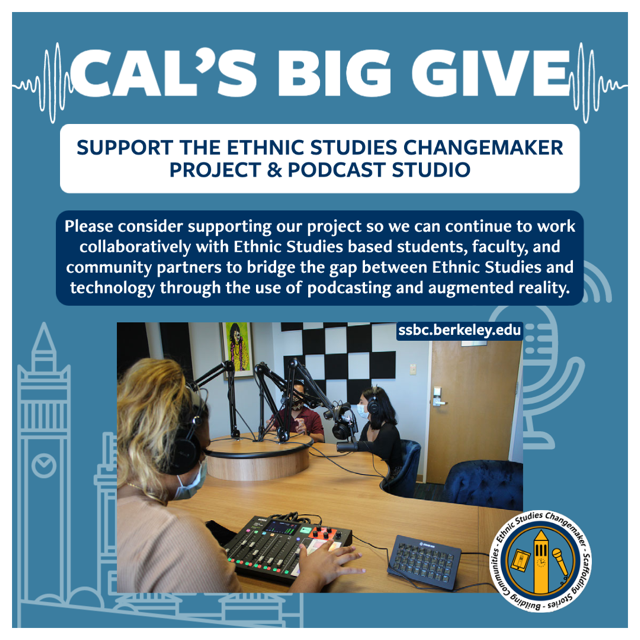 StudiesEthnic's tweet photo. Support our project so we can continue to work collaboratively with Ethnic Studies based students, faculty, and community partners through the use of podcasting and augmented reality.
 #CalBigGive #EthnicStudiesChangemaker

Link in Bio : https://t.co/cS8pJPkhP8 https://t.co/dPTzeDPoIi