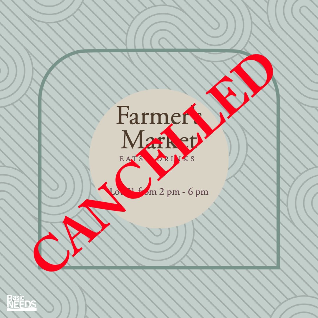 BasicNeedsCSUMB's tweet image. Unfortunately, the weather has forced us to cancel the Farmer&apos;s Market this afternoon. We&apos;re hopeful to see everyone there next week! Feel free to stop by the Hub in building 12, room 125, from 9:00 a.m. - 4:00 p.m. for fresh produce!