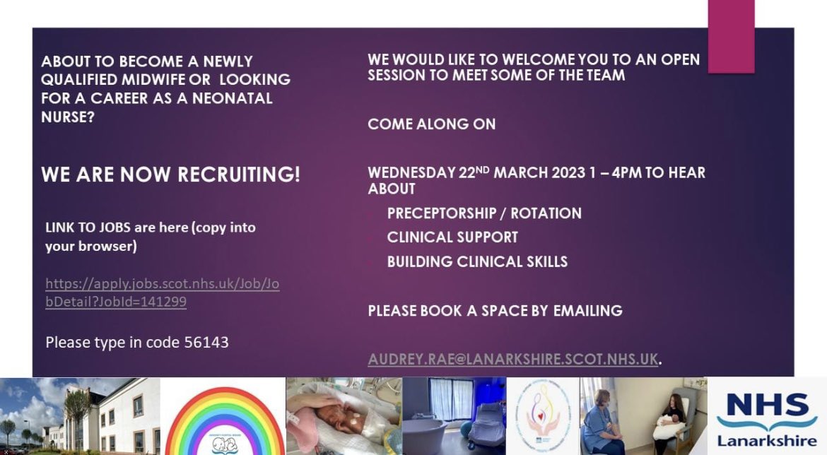 Kate Boyle (@kate84boyle) on Twitter photo 🚨 Calling all new midwives and nurses…come along to our open day at <a href="/MaternityWishaw/">Team Maternity Wishaw</a> and <a href="/wishawneonatal/">Wishaw Neonatal</a> to find all about working with us in Perinatal Services
📆Wed 22nd March 1-4pm
<a href="/UWSMidSoc/">UWS Midwifery Society</a> <a href="/MidwiferyENU/">Edinburgh Napier University Midwifery</a> <a href="/NapierMidSoc/">Edinburgh Napier MidSoc</a> <a href="/TSM_Journal/">The Student Midwife Journal</a> @tom0mcewan <a href="/AnneMoylan3/">Anne Moylan</a> @Michell58196274 🚨 Calling all new midwives and nurses…come along to our open day at <a href="/MaternityWishaw/">Team Maternity Wishaw</a> and <a href="/wishawneonatal/">Wishaw Neonatal</a> to find all about working with us in Perinatal Services
📆Wed 22nd March 1-4pm
<a href="/UWSMidSoc/">UWS Midwifery Society</a> <a href="/MidwiferyENU/">Edinburgh Napier University Midwifery</a> <a href="/NapierMidSoc/">Edinburgh Napier MidSoc</a> <a href="/TSM_Journal/">The Student Midwife Journal</a> @tom0mcewan <a href="/AnneMoylan3/">Anne Moylan</a> @Michell58196274