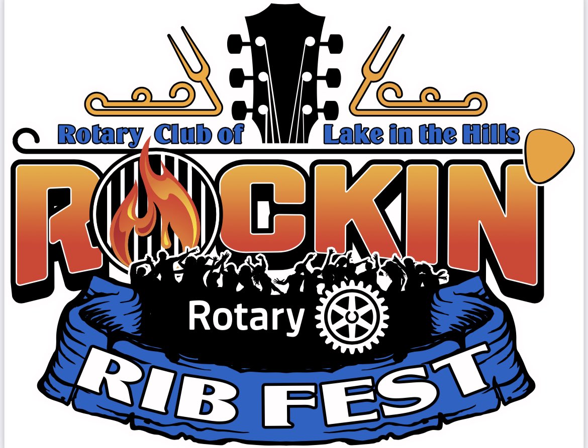 The Rotary Club of Lake in the Hills Rockin Rib Fest will take place July 6 - 9, 2023 at Sunset Park in Lake in the Hills, Illinois. Rockin Rib Fest is a four day festival brought to you by the Lake in the Hills Rotary and features the best in live entertainment,ribs and carnival