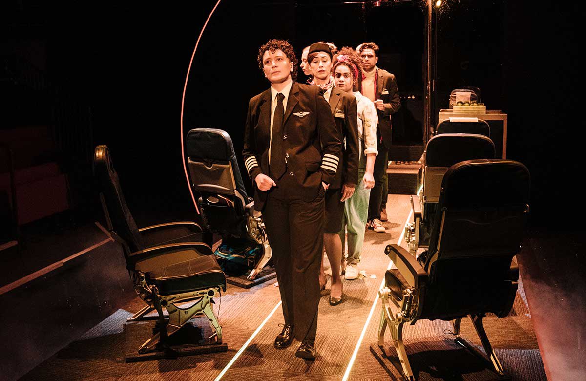 WILDFIRE ROAD is flying high. ✈️ 

“Beautifully crafted, it doesn’t waste a minute – and ends up doing more in an hour than many plays manage in twice that”.

★★★★★ <a href="/TheStage/">The Stage</a>
★★★★ <a href="/guardian/">The Guardian</a>
★★★★ <a href="/TheReviewsHub/">The Reviews Hub</a>

Flights daily until 18 March.

📸 <a href="/helenmurraypix/">Helen Murray</a>