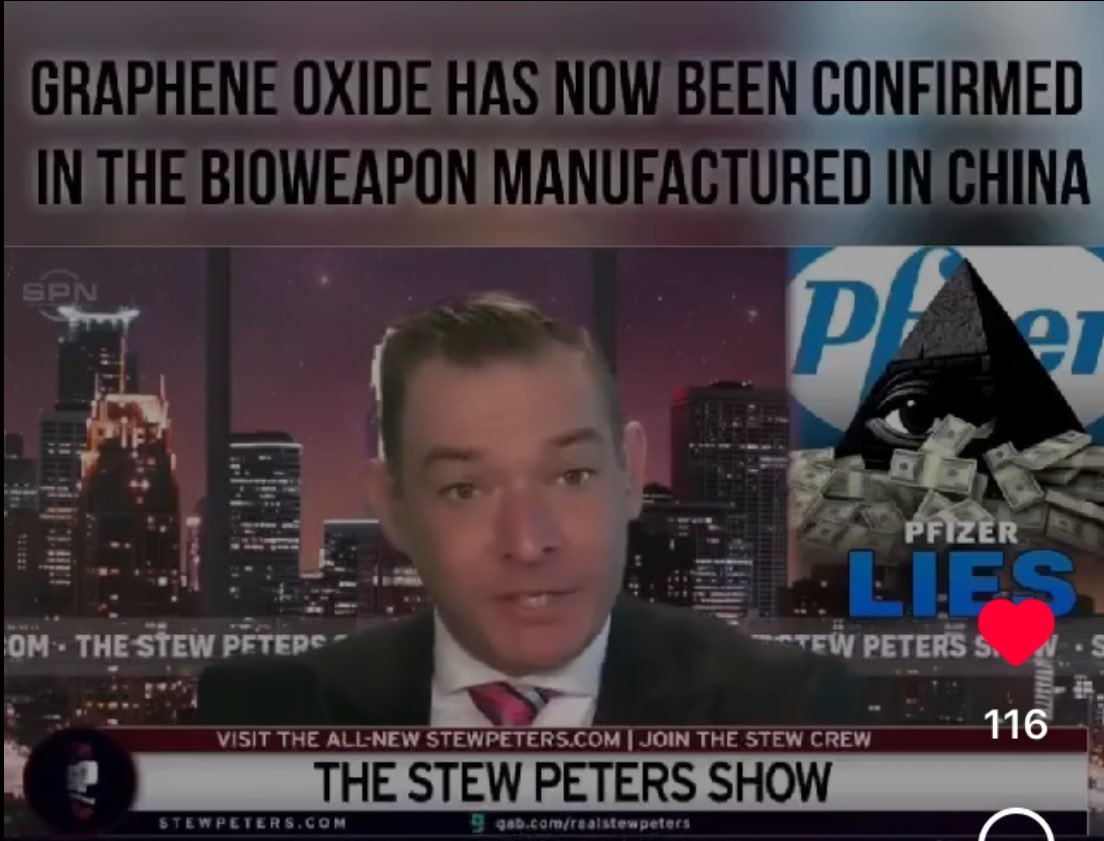 Stew Peters

PFIZER being sued for $3 TRILLION against the clot shot containing #GrapheneOxide

It’s not a vaccine 💉 it’s a #Bioweapon